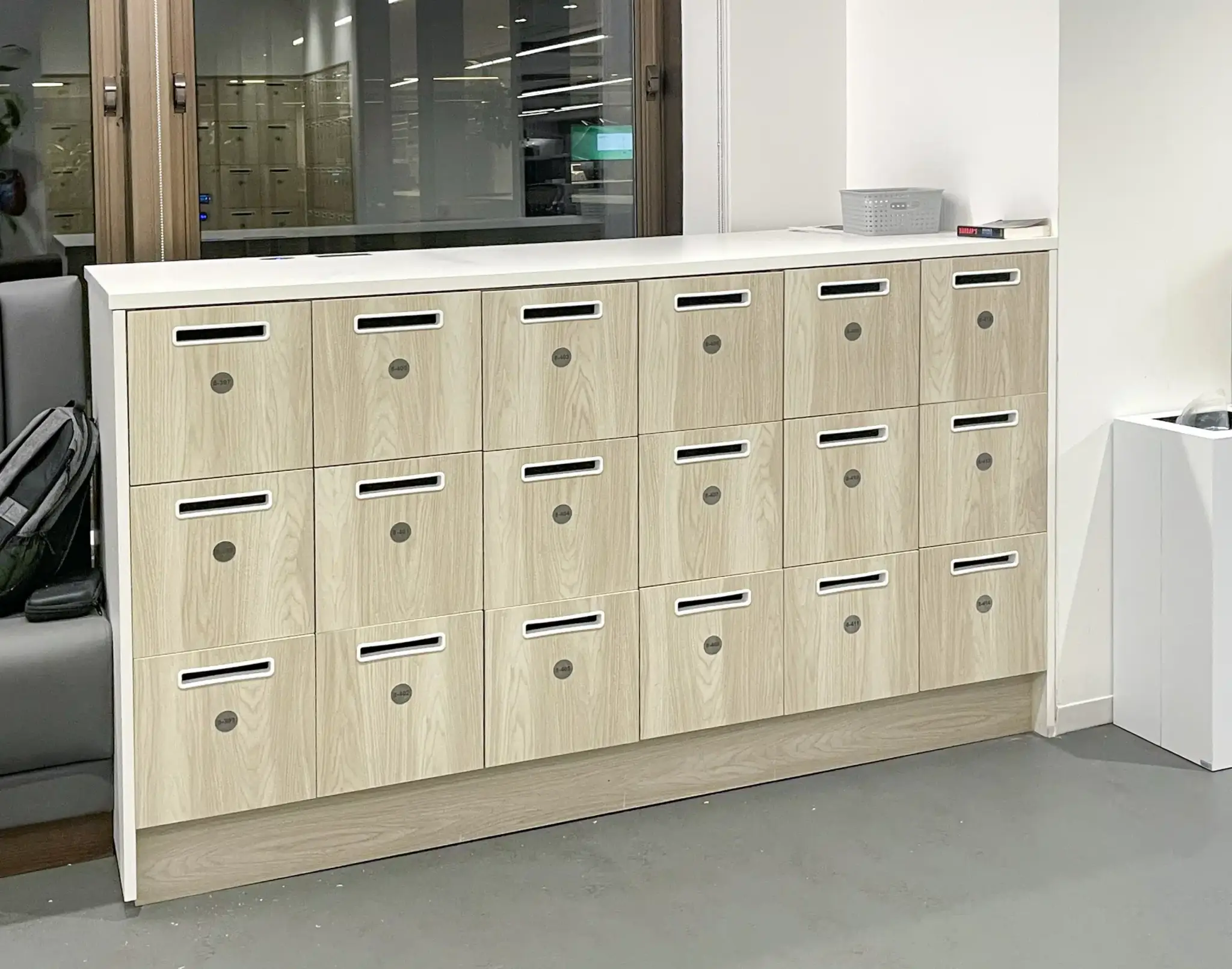Personal lockers with Metra system at Financial institution Personal lockers with Metra system at Financial institution